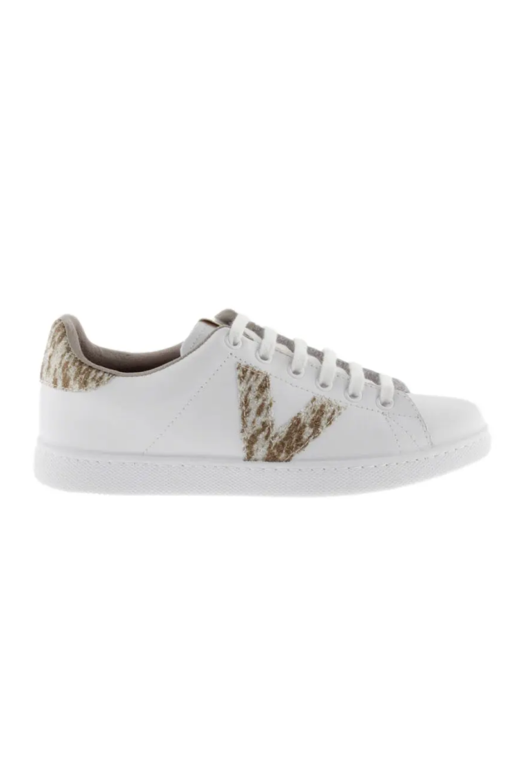 Victoria Tenis Piel & Glitter Taupe