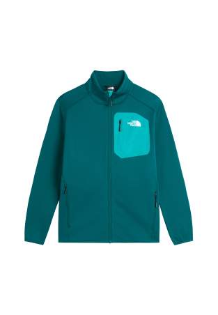 The North Face M Crest Full Zip Pacific Teal Tnf Black